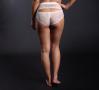 Petal Play Ouvert Hiwaist Knicker in Peony | Luxurious Peach Lace Lingerie | Between the Sheets Fine Intimates 5