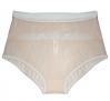 Petal Play Ouvert Hiwaist Knicker in Peony | Luxurious Peach Lace Lingerie | Between the Sheets Fine Intimates Image