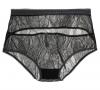 Petal Play Ouvert Hiwaist Knicker in Midnight | Luxurious Floral Lace Lingerie | Between the Sheets Fine Intimates  Image