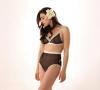 Airplay Ouvert Hiwaist Knicker in Midnight/Dawn  | Luxurious Sheer Mesh Lingerie | Between the Sheets Designer Intimates 3