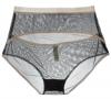 Airplay Ouvert Hiwaist Knicker in Midnight/Dawn  | Luxurious Sheer Mesh Lingerie | Between the Sheets Designer Intimates Image