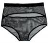  Airplay Ouvert Hiwaist Knicker in Midnight | Luxurious Sheer Mesh Lingerie | Between the Sheets Designer Intimates Image