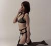 Arabesque Microfiber Bikini w/Stretch Velvet Waistband-  Layla L'obatti for Between the Sheets | Luxury Designer Lingerie | Luxe Designer Loungewear and Sleepwear | Couture Silk and Lace Lingerie | Made in USA 4