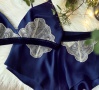 Arabesque Lagoon Satin & Lace Soft Bralette | Couture Silk & Lace Lingerie | Layla L'obatti Specimens of Seduction 4