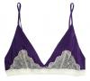 Arabesque Fig Silk charmeuse & Lace Soft Bralette | Luxury Designer Lingerie | Layla L'obatti Couture Lingerie for Between the Sheets  Image