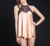 Deco Lace Babydoll in Peach | Couture Silk Lace Nightwear | Specimens of Seduction by Layla L'obatti  3