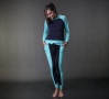 Make a Pass Navy Turquoise Raglan Long Sleeve Pullover | Color Blocked Warmups | Luxury Athleisure | Between the Sheets Loungewear 5