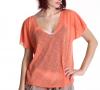 Dolman Tee in Sunset Coral - Between the Sheets Collection - Frolic & Play Loungewear | Chic Beach and Loungewear | Luxe Knit Loungewear | Fine Designer Loungewear |  Luxe Beachwear | Made in USA |   3