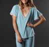 Venus in Play Lounge Tee in Aqua | Luxury Knit Nightwear | Between the Sheets Loungewear 3