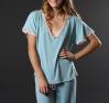 Venus in Play Lounge Tee in Aqua | Luxury Knit Nightwear | Between the Sheets Loungewear 3