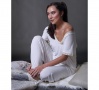 Venus in Play Lounge Tee in Ivory | Luxury Knit Nightwear | Between the Sheets Loungewear 6