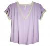 Venus in Play Lounge Tee in Lilac | Luxury Knit Nightwear | Between the Sheets Loungewear Image