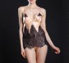 Deco Lace Cami in Peach | Couture Silk Lace Nightwear | Specimens of Seduction by Layla L'obatti  3