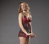 Deco Lace Cami in Red | Couture Silk Lace Nightwear | Specimens of Seduction by Layla L'obatti  4