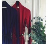 Matchplay Long Luxury Knit Robe Aubergine | Luxury Loungewear | Designer Robe | Between the Sheets Sleepwear 11