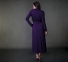 Matchplay Long Luxury Knit Robe Aubergine | Luxury Loungewear | Designer Robe | Between the Sheets Sleepwear 5