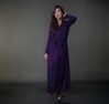 Matchplay Long Luxury Knit Robe Aubergine | Luxury Loungewear | Designer Robe | Between the Sheets Sleepwear 4