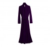 Matchplay Long Luxury Knit Robe Aubergine | Luxury Loungewear | Designer Robe | Between the Sheets Sleepwear Image