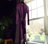 Matchplay Long Luxury Knit Robe Aubergine | Luxury Loungewear | Designer Robe | Between the Sheets Sleepwear 9