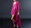 Leopard Play Pink Gold Robe | Gold Print Luxury Nightwear|  Designer Loungewear Chiffon | Between the Sheets Sleepwear 3