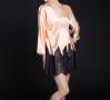 Deco Lace Robe in Peach | Couture Silk Lace Nightwear | Specimens of Seduction by Layla L'obatti  3