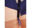 Arabesque Lagoon Stretch Velvet Garter | Couture Silk & Lace Lingerie | Layla L'obatti Specimens of Seduction 6