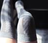 Grey Cable Over the Knee socks  | Cable Knit Thigh Hi Socks | Made in USA Socks at Between the Sheets 5
