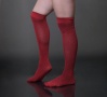 Cherry Red Diamond Pattern Over the Knee socks | Patterned Socks | Made in USA Socks at Between the Sheets 4