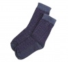 Herringbone Crew socks in Purple Blue  | Patterned Ankle Socks | Playful Sophisticated Legwear at Between the Sheets Image