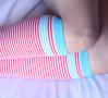 Red White Stripe Knee High socks | Striped Sock | Playful Legwear at Between the Sheets 3