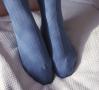 Slate Blue Thigh-High socks  | Rib Thigh High Socks | Playful Sophisticated Legwear at Between the Sheets 6