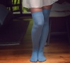 Slate Blue Thigh-High socks  | Rib Thigh High Socks | Playful Sophisticated Legwear at Between the Sheets 3