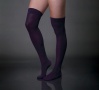 Solid Purple Over the Knee socks | Thigh high Socks | Made in USA Socks at Between the Sheets 4