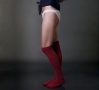 Solid Ruby Red Over the Knee socks | Thigh high Socks | Made in USA Socks at Between the Sheets 4