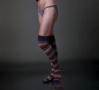 Rainbow Striped Over the Knee socks | Striped Thigh high Socks | Made in USA Socks at Between the Sheets 4