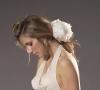 Feather fascinator from Borrowed & Blue Bride 3