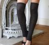 Dark Grey Luxury Knit Leg Warmer | Playful Sophisticated Footwear & Legwear at Between the Sheets 3