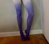 Blue Lava Ombre Tights | Dip Dyed Gradient Tights by Velvet Heart | Playful Sophisticated Legwear at Between the Sheets 3
