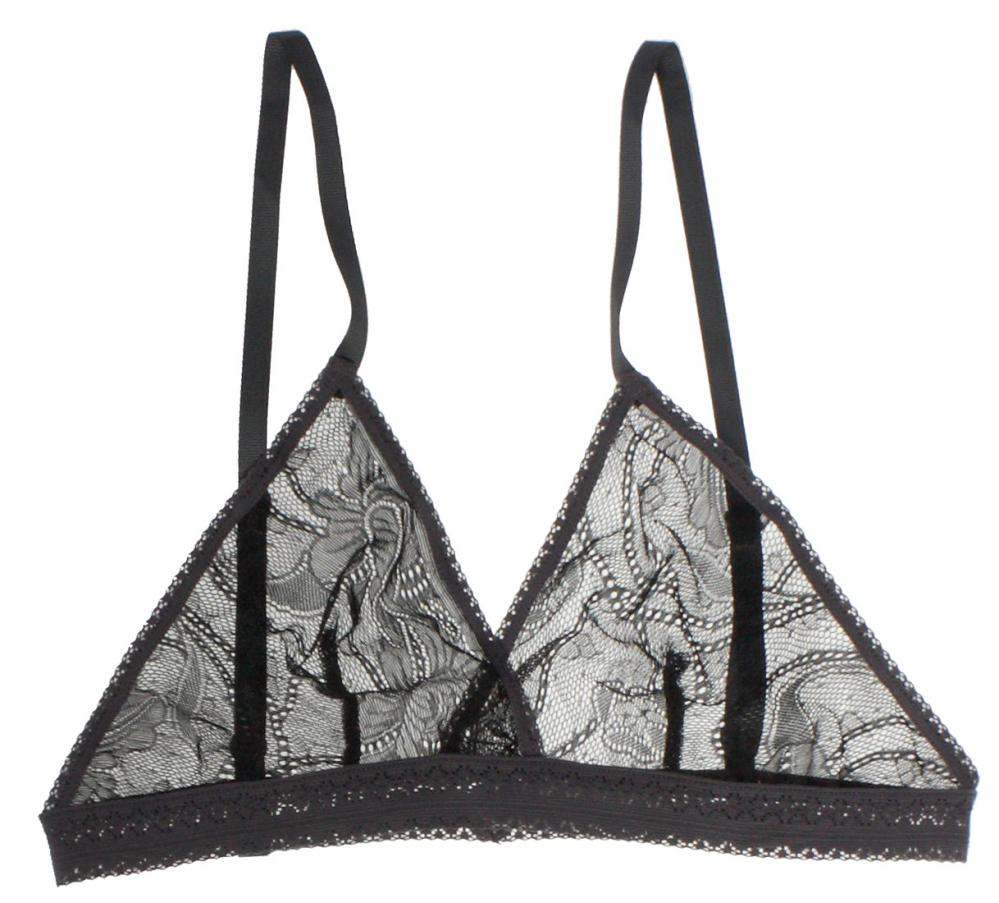 black lace sheer bralette