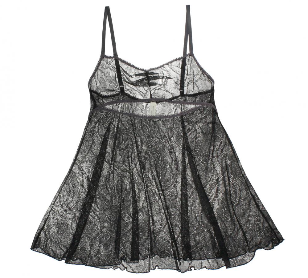 black lace peekaboo babydoll