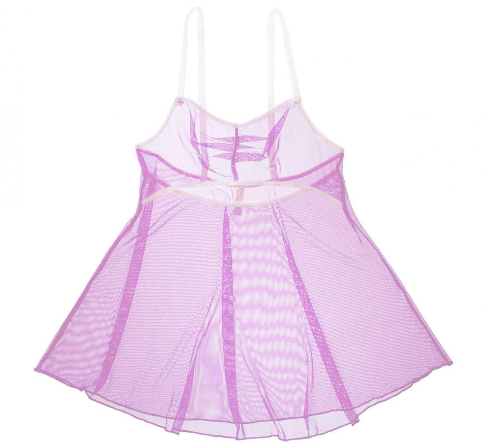 airplay mesh cutut babydoll in orchid