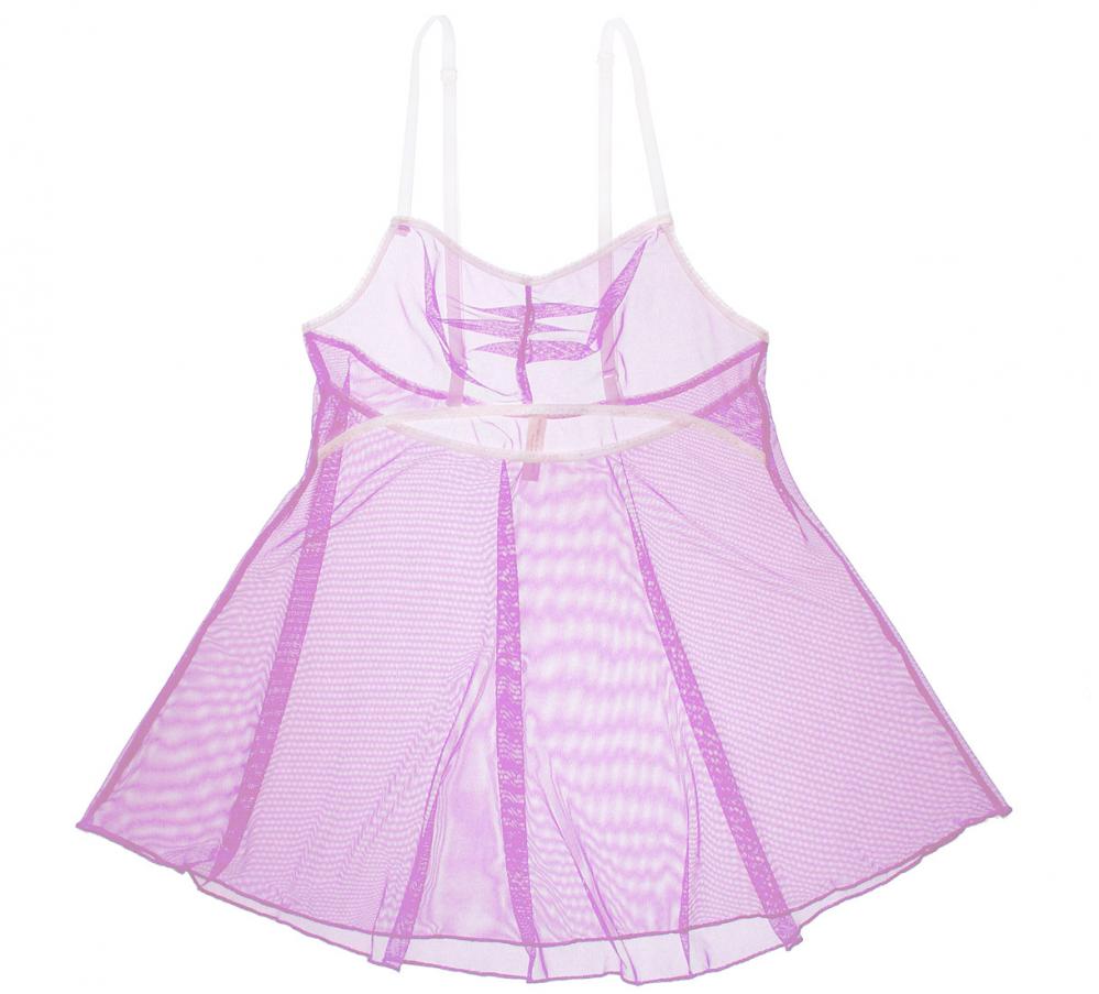 airplay mesh cutut babydoll in orchid
